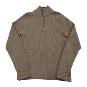 Rodd & Gunn Lambswool Sweater Mens Small Brown Casual Luxury Classic Quarter Zip